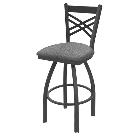 HOLLAND BAR STOOL CO 25" Swivel Counter Stool, Pewter Finish, Graph Seat 82025PW020